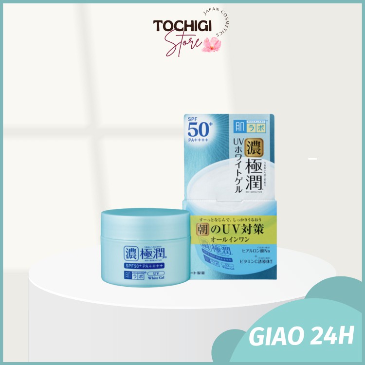 Kem dưỡng ẩm chống nắng ban ngày Hada Labo Koi-Gokujyun UV White Gel SPF50+ PA++++ 90g