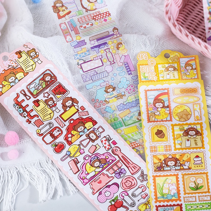 Miếng Dán Họa Tiết Hoạt Hình Trang Trí Thủ Công 4 Kiểu Độc Đáo