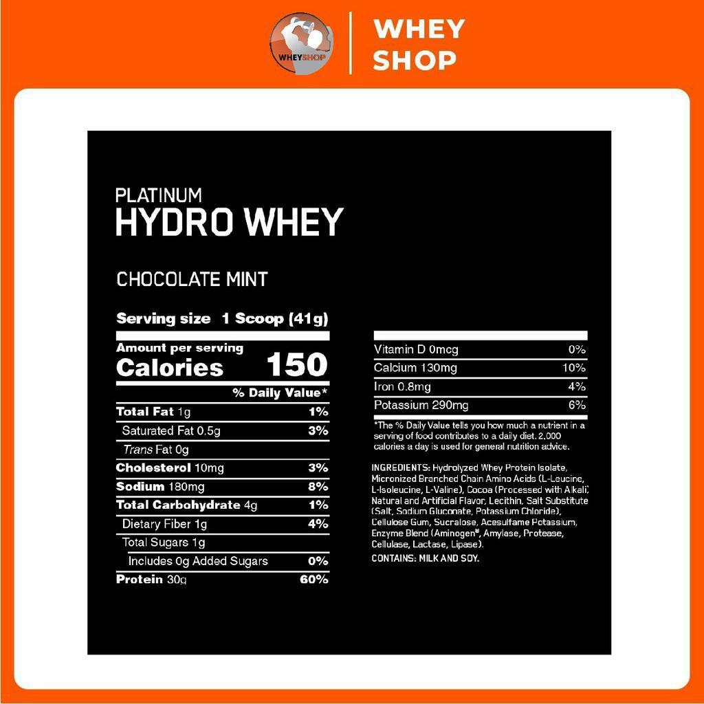 Sữa dinh dưỡng tăng cơ Platinum Hydro Whey 3.5Lbs - WHEYSHOP