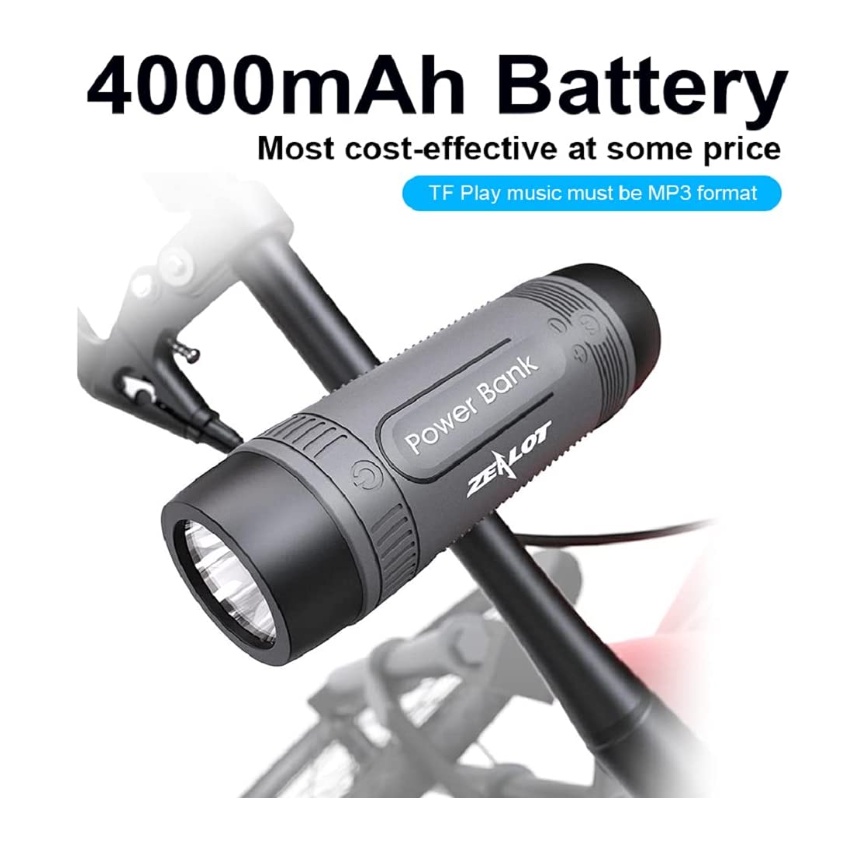 Bộ Loa Bluetooth Zealot S1 Có Đèn Pin Và Ngăn Đựng Thẻ Nhớ TF