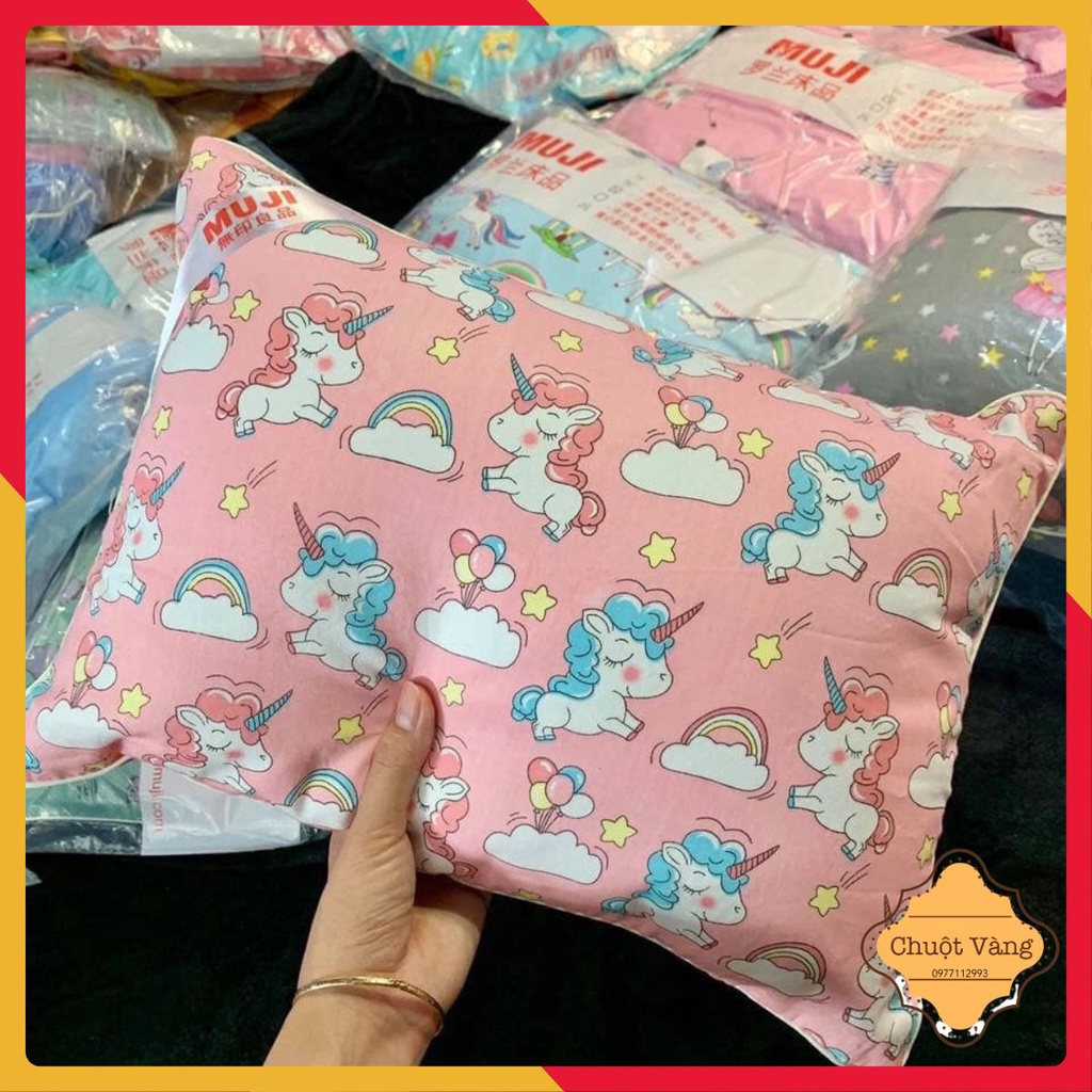 Gối muji trẻ em ép hơi