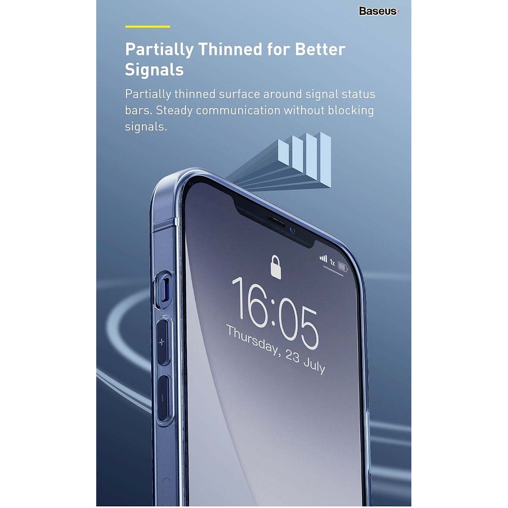 Ốp lưng trong suốt Baseus Simple Case dùng cho iPhone 12 mini / iPhone 12 / iPhone 12 Pro / iPhone 12 Promax