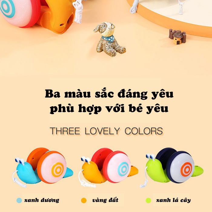 Đồ chơi vận động cho bé chú ốc sên dây cót tinh nghịch ANNIE BABY - Đồ chơi dây cót thông minh, vui nhộn cho trẻ tại nhà