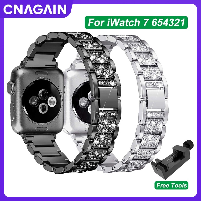 Dây Đồng Hồ Đeo Tay Thời Trang Bằng Kim Loại 38mm 40mm / 41mm 42mm 44mm / 45mm SE / 7 / 6 / 5 / 4 / 3 / 2 / 1
