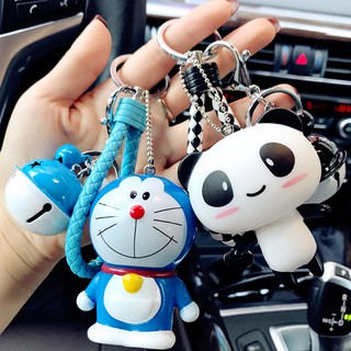 Móc Khóa Dây Da Gắn Búp Bê Hoạt Hình Dễ Thương
