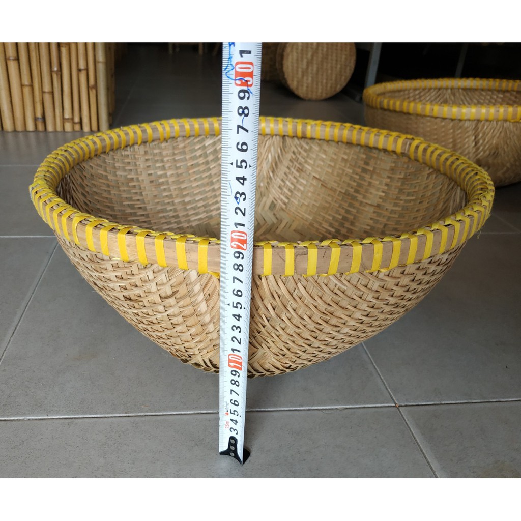Thúng tre trang trí 45cm - hàng thủ công