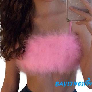 ❀May-plush Sling Wrap Top Áo Thun Nữ Thu Đông Gợi Cảm Đảng Đa Năng Không Tay Áo Lót