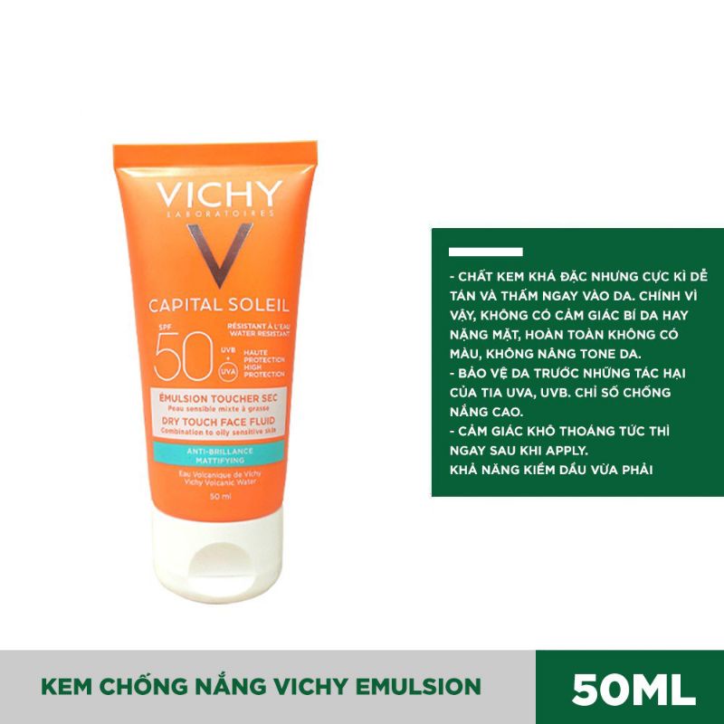 Kem Chống Nắng VICHY 50ml [HÀNG PHÁP CHÍNH HÃNG]