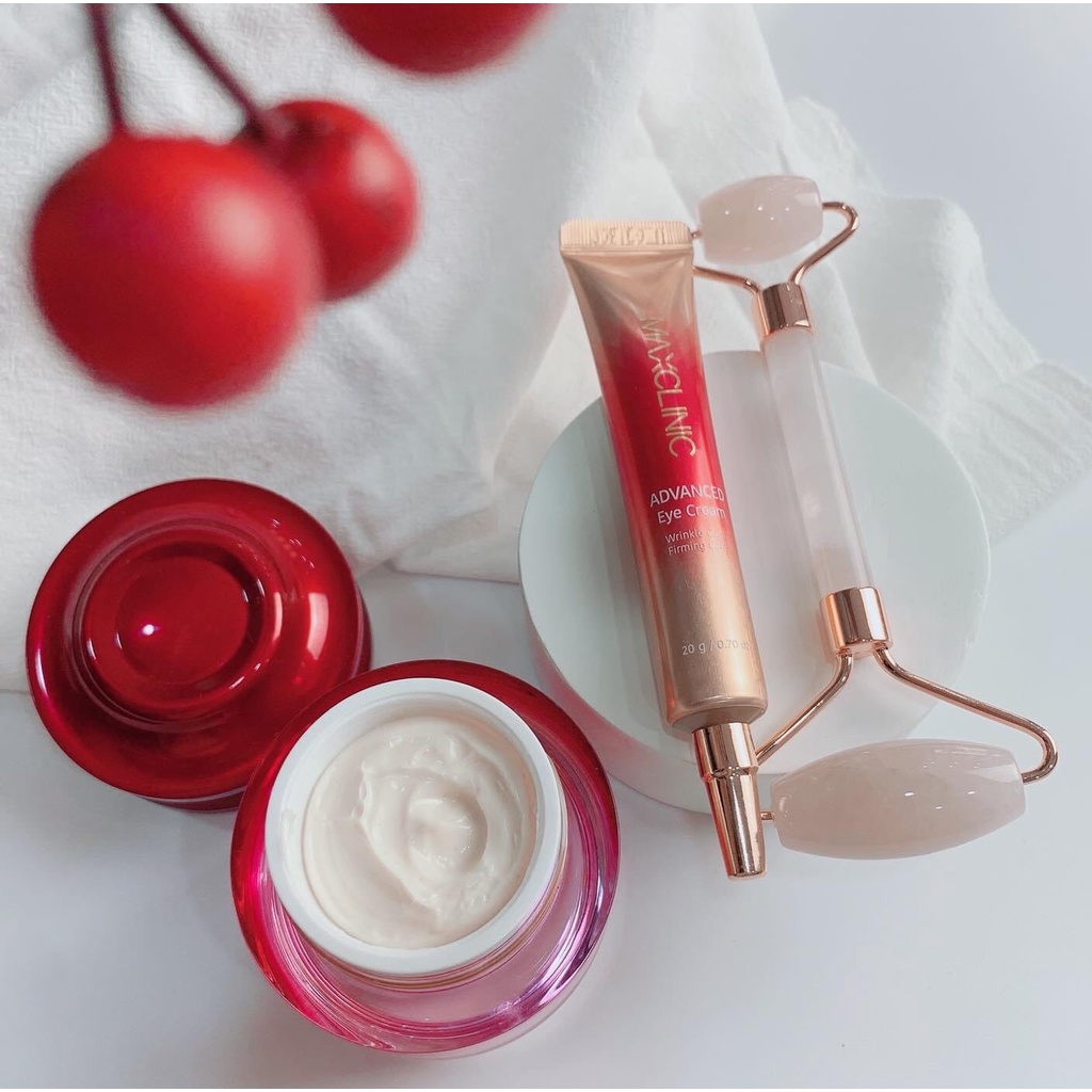 Bộ Kem Dưỡng Da Mặt Căng Bóng, Nâng Cơ Chống Lão Hóa, Serum Chống Thâm Vùng Mắt MaxClinic [NHẬP KHẨU]