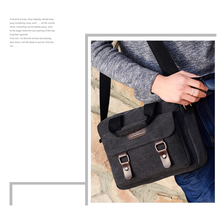 New Korean men outdoor leisure retro canvas shoulder bag