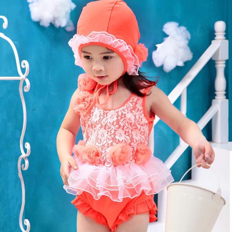 Set Đồ Bơi Ba Mảnh Màu Sắc Ngẫu Nhiên Cho Bé Gái