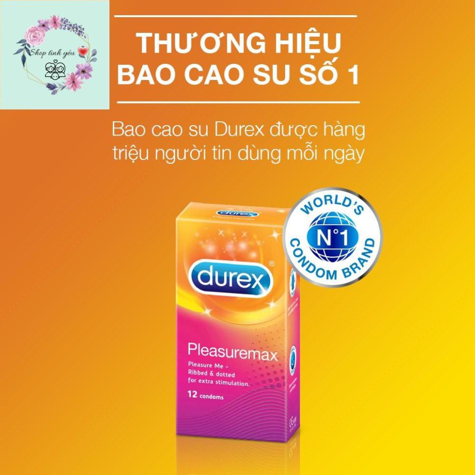 Bộ 2 hộp bao cao su Durex Pleasuremax  Gân - gai - tăng cảm giác