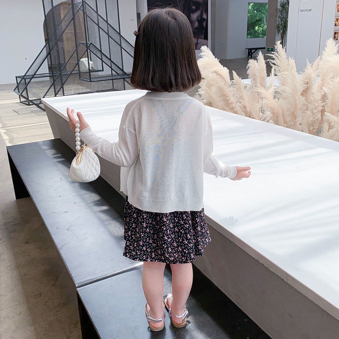 [Hàng Mới Về] Áo Dệt Kim Mỏng Có Mũ Trùm Thoáng Khí Thoải Mái Phong Cách Mùa Hè Cho Bé Gái