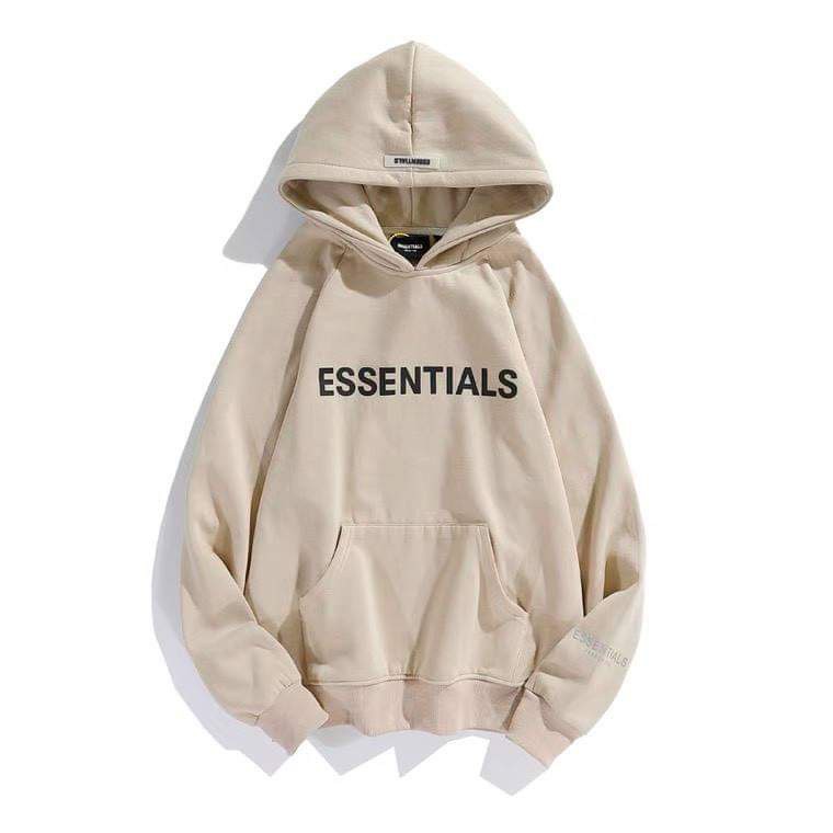 áo khoác hoodie nữ có mũ in chữ essend, áo khoác nỉ nữ năng động phong cách hàn quốc