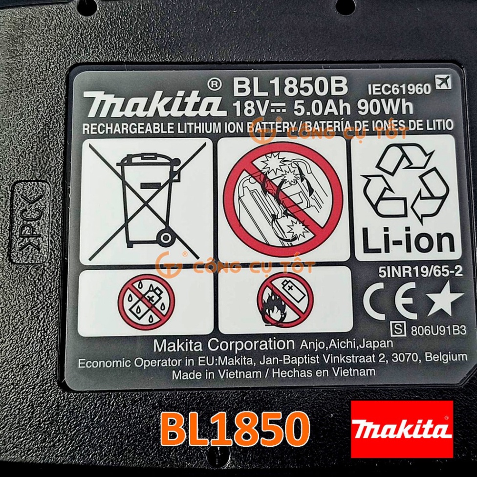 Pin 18V 5000mAh Makita BL1850B
