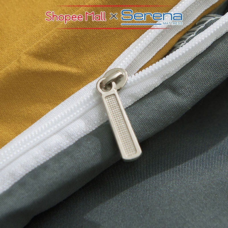 Bộ Ga Giường 5 Món Cotton Tici SERENA Chính Hãng Bộ Vỏ Chăn Ra Drap Gối Đệm Nệm Trải Phủ Bọc Giường Trần Bông Đẹp