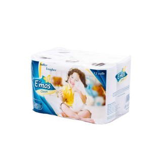 Giấy vệ sinh E'MOS lốc 12 cuộn