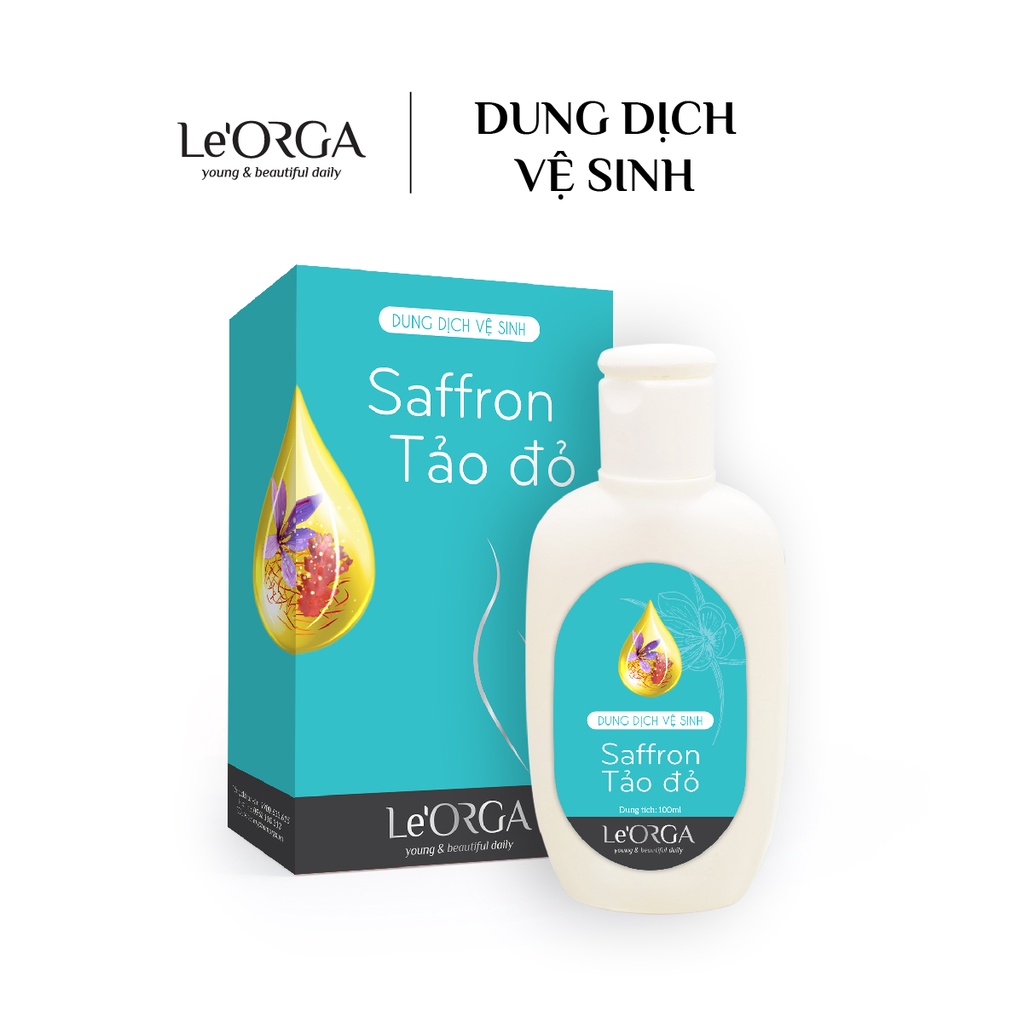 Dung Dịch Vệ Sinh Le'Orga - Saffron Gel Làm Sạch Thơm Tho Se Khít Hồng Hào 100ml