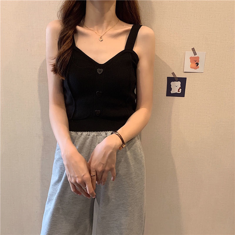 Áo hai dây dệt kim plus size thời trang mùa hè cho nữ