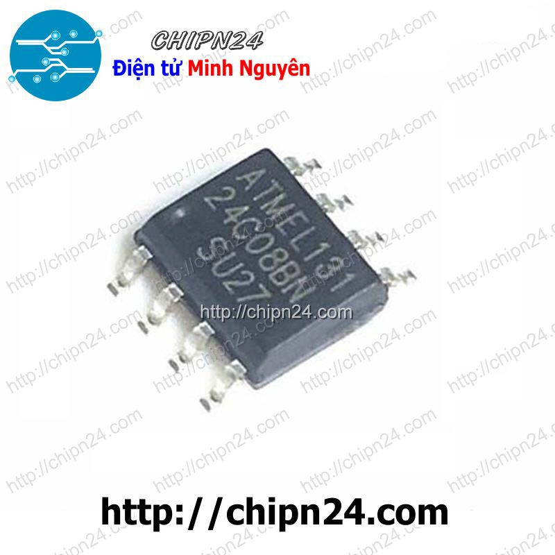 [2 CON] IC 24C08 SOP-8 (SMD Dán) (AT24C08 IC Nhớ EEPROM)