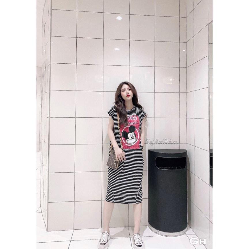 Đầm suông - váy suông họa tiết Chuột Protec- mẫu siêu Hot