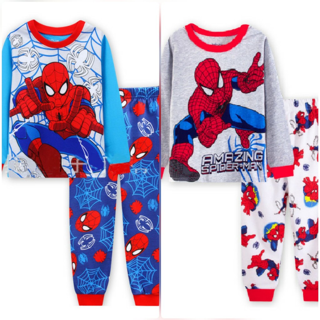 Bộ quần áo siêu nhân người nhện - Đồ bộ siêu nhân dài tay bé trai