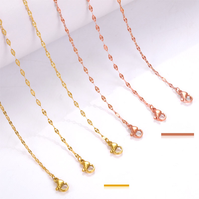 Dây chuyền nữ hàn quốc đẹp bằng titan lá me không đen vĩnh viễn - DCTT22005