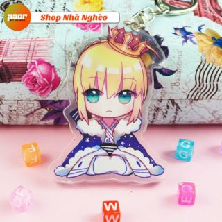 Móc khóa mica anime Saber
