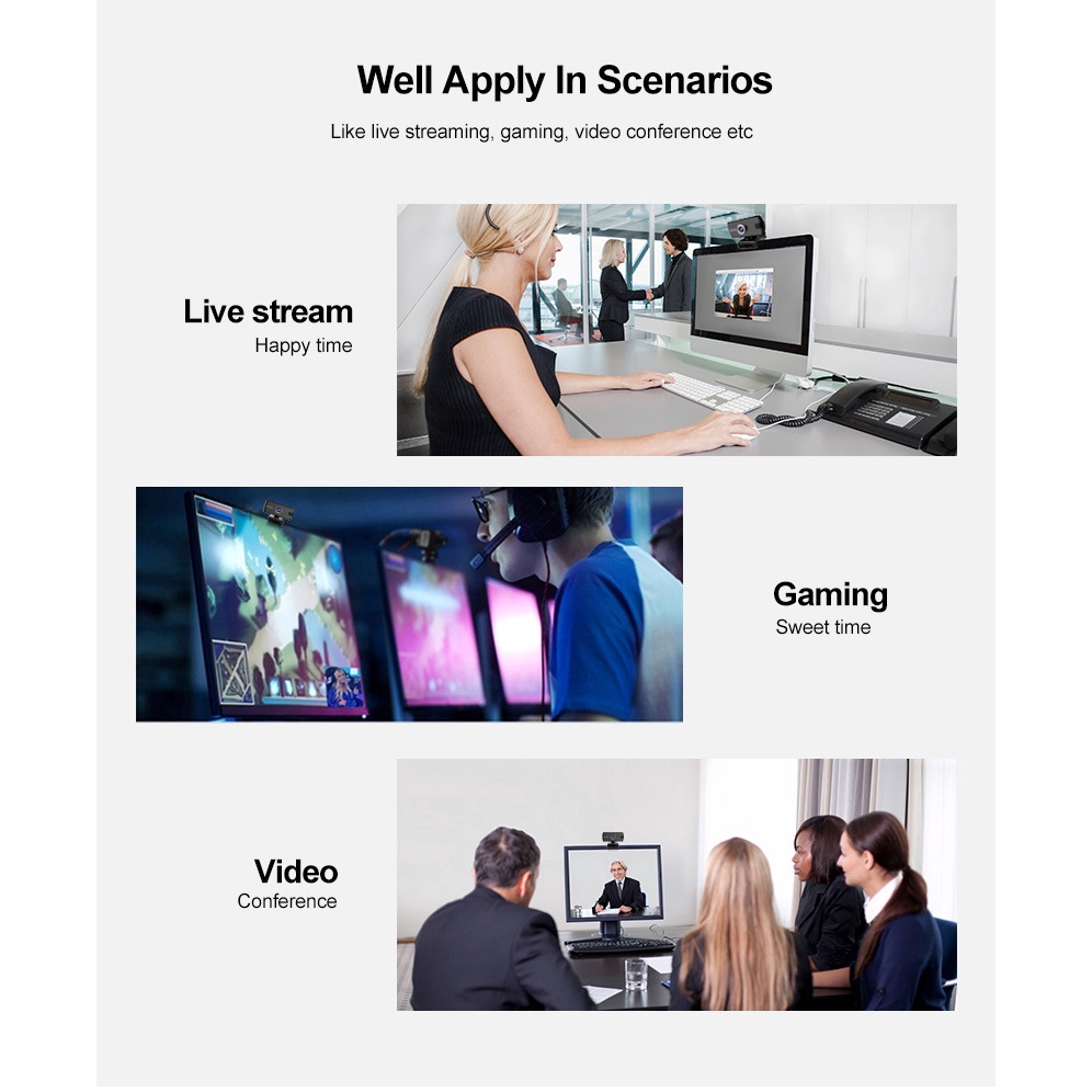 Camera máy tính cổng USB 360 độ dùng gọi video chuyên dụng | BigBuy360 - bigbuy360.vn