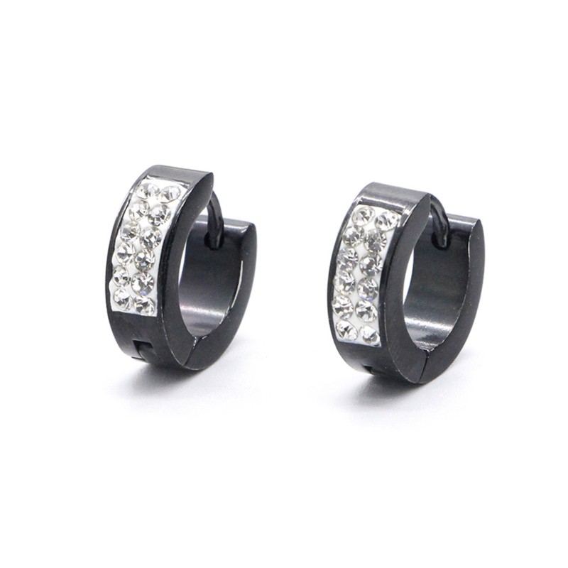 Hoa tai chất liệu inox đính kim cương giả hợp thời trang cho nam nữ