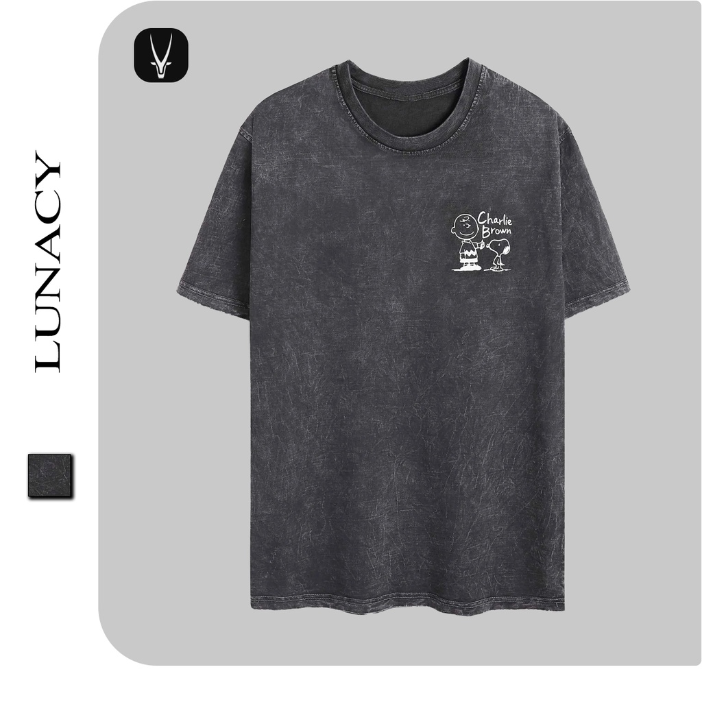 Áo phông thun LUNACY nam nữ local brand chính hãng form rộng tay lỡ unisex vải cotton oversize SNOOKY WASH TB27 | WebRaoVat - webraovat.net.vn