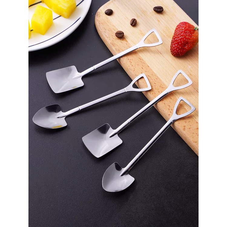 Thìa Inox Cán Dài 19cm /Muỗng Sinh Tố Mẫu Trơn Không Gỉ 88279 Shop Kho Tổng Vp88