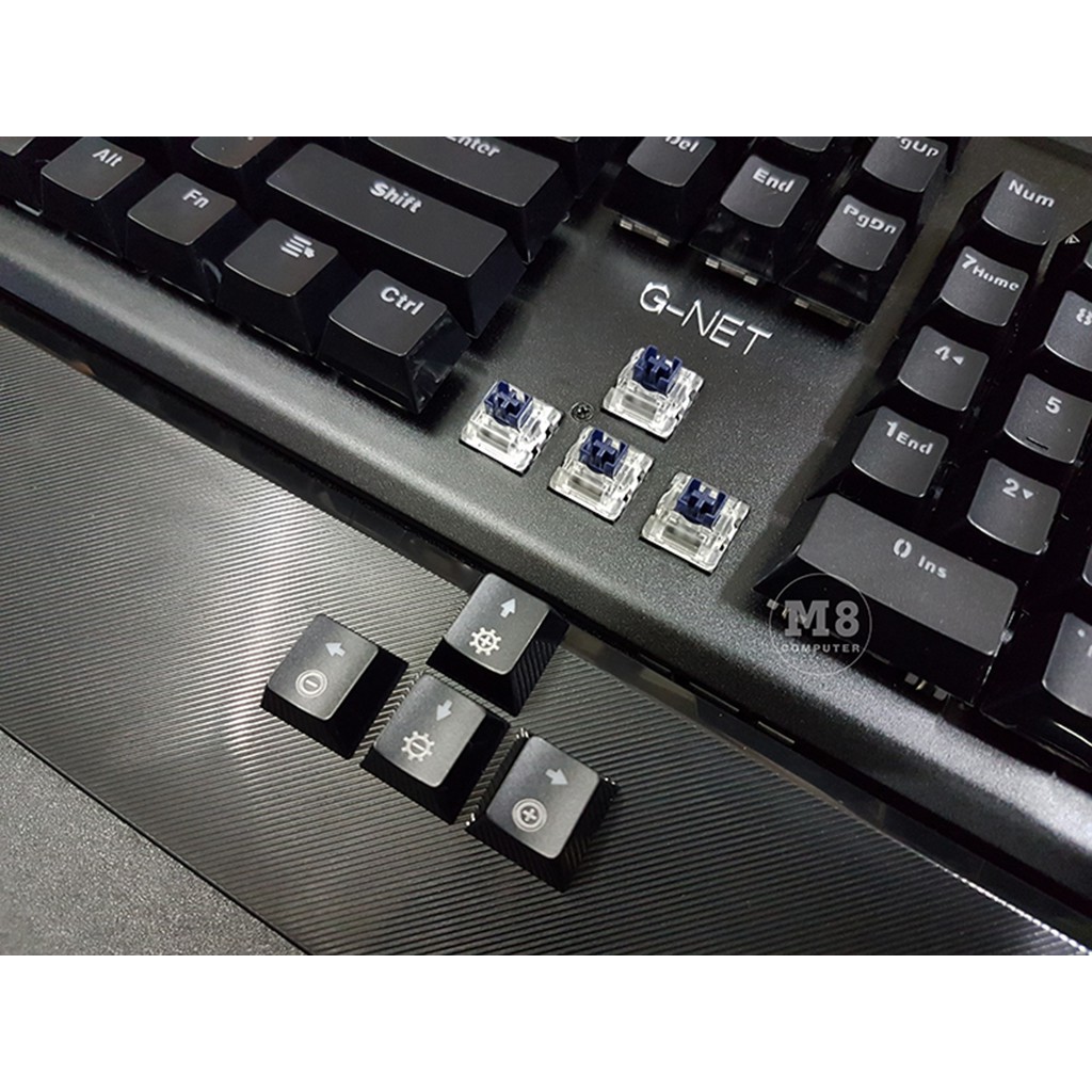 Bàn phím cơ Gaming G-Net LK718 - Blue switch - Led 7 màu cực đẹp - BH 12 tháng