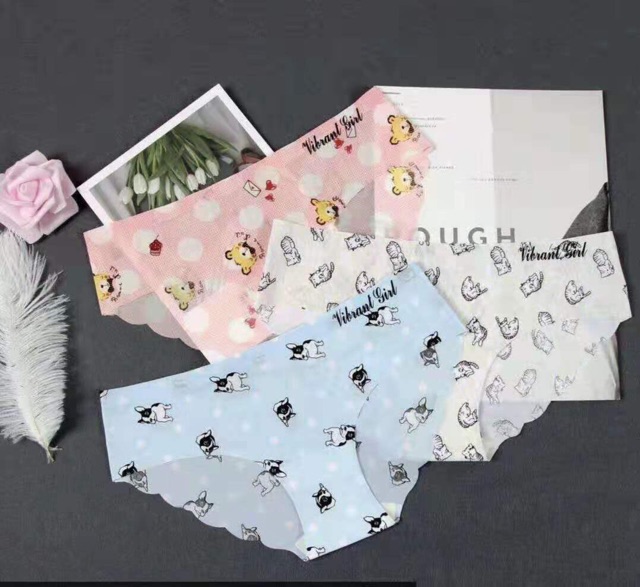 Quần lót viền sóng vibrand girl hoạ tiết &lt;35-50kg &gt;