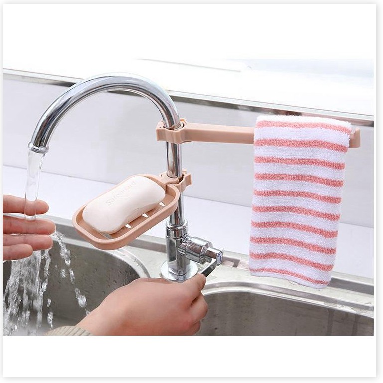 Kệ Gắn Bồn Rửa Chén GIGAHOME Thanh Treo Khăn, Giá Để Xà Phòng, Đồ Dùng 2 Tầng 4747