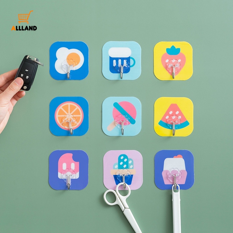 Móc treo đồ gắn tường hình hoạt hình màu sắc ngẫu nhiên