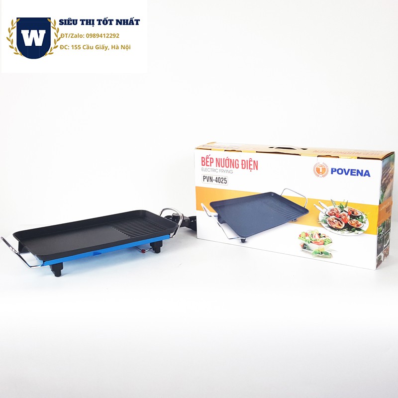 Bếp Nướng Điện P_o_v_e_n_a PVN-4025 (Đen) 1500W - Hàng Chính Hãng bảo hành 12 tháng