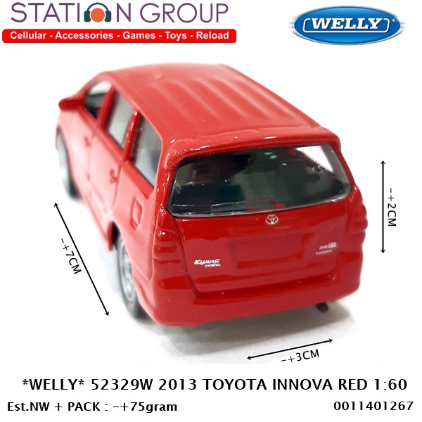 Welly Mô Hình Xe Hơi Toyota Innova Red 1-60 52329w 2013