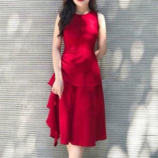 Đầm Topshop đỏ nhún eo