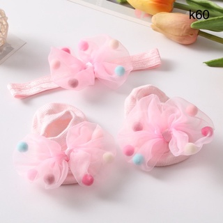 set băng đô và vớ dễ thương cho bé sơ sinh