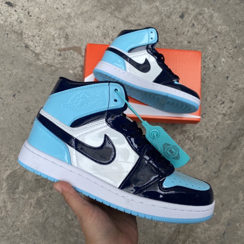 [Mã WAST10K giảm 10K đơn từ 50k] (Fullbox) Giầy Jordan 1 xanh đen bóng cao cổ hàng đẹp siêu rẻ | BigBuy360 - bigbuy360.vn