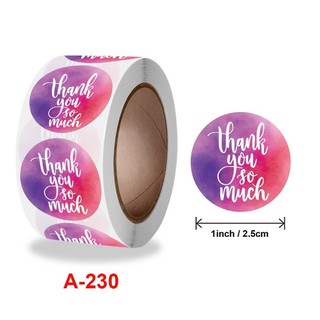 Set 500 tem dán sticker thank you mẫu ngẫu nhiên