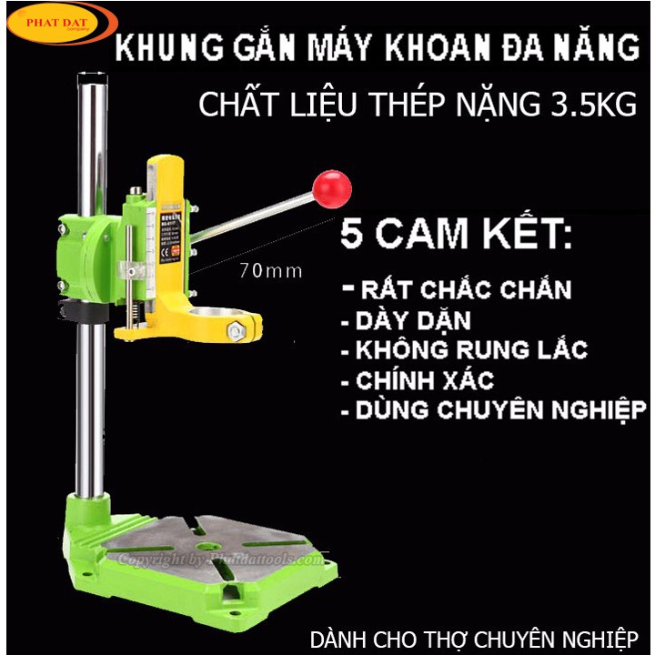 Khung gắn máy khoan cầm tay thành máy khoan bàn cao cấp