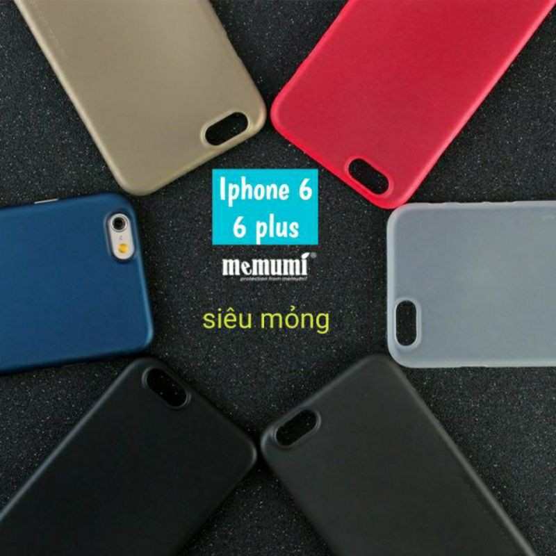 Ốp lưng lụa siêu mỏng iphone 6/6 Plus/6S Plus chính hãng Memumi