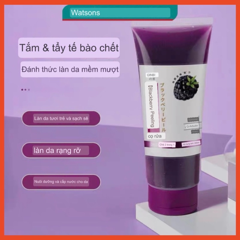 Tẩy tế bào chết mâm xôi Ginbi 200ml hàng nội địa