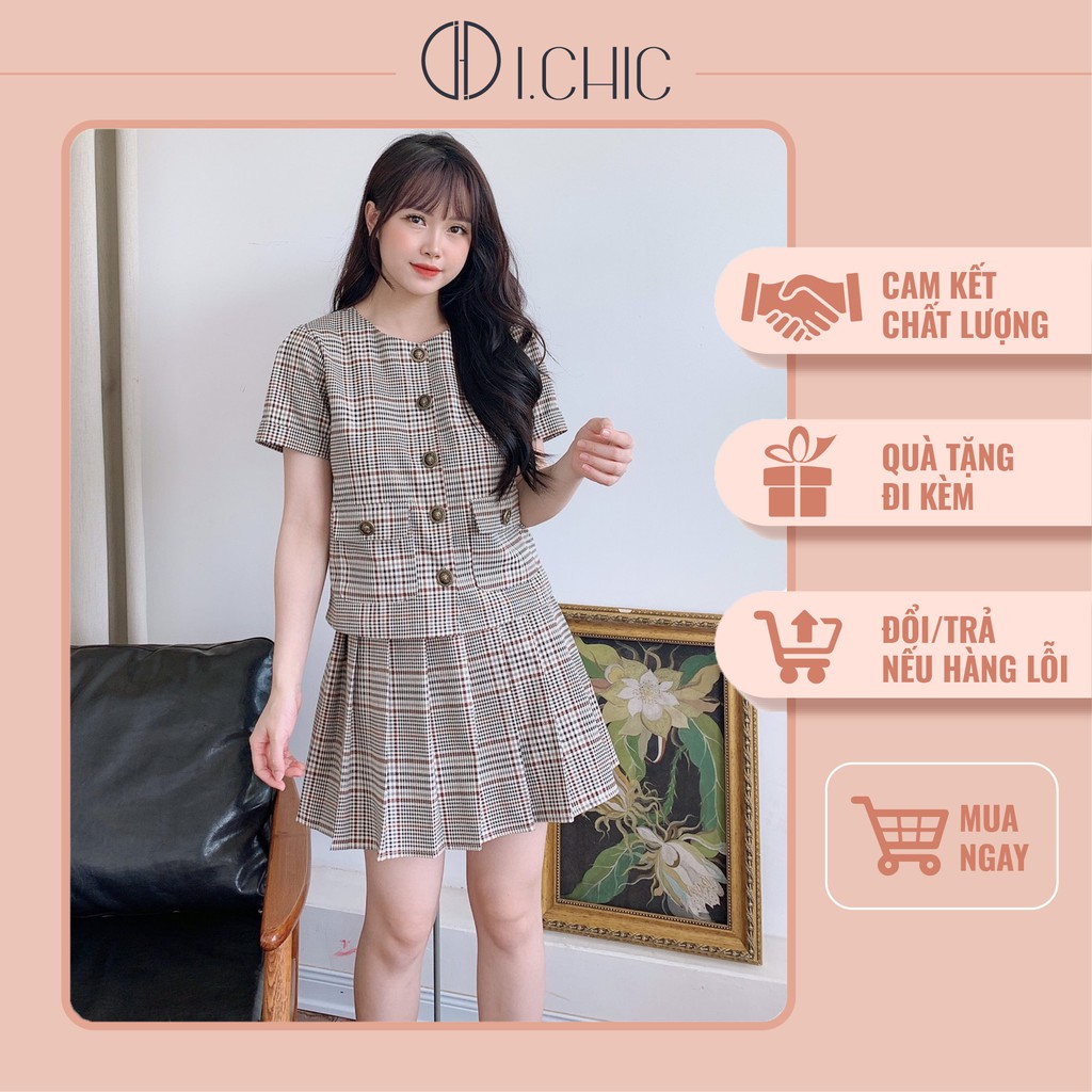 ICHIC - Set Váy Kẻ Sang Chảnh Cho Cô Nàng Công Sở