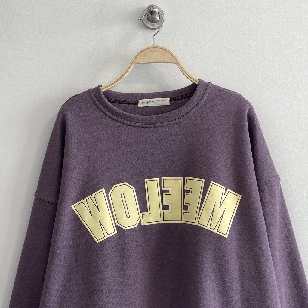 Áo sweater nỉ ngoại MEELOW form rộng tay phồng nam nữ thu đông , áo nỉ sweater sieu chất