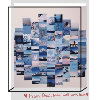 [FREESHIP EXTRA] Wall Collage  keo sẵng dán tường trang trí decor phòng ngủ - theme Xanh thẫm