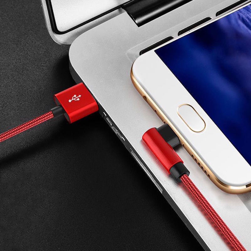 Dây Cáp Sạc USB Nhanh Loại C 90 Độ 1M 6A Cho Điện Thoại Samsung Xiaomi Huawei VIVO OPPO