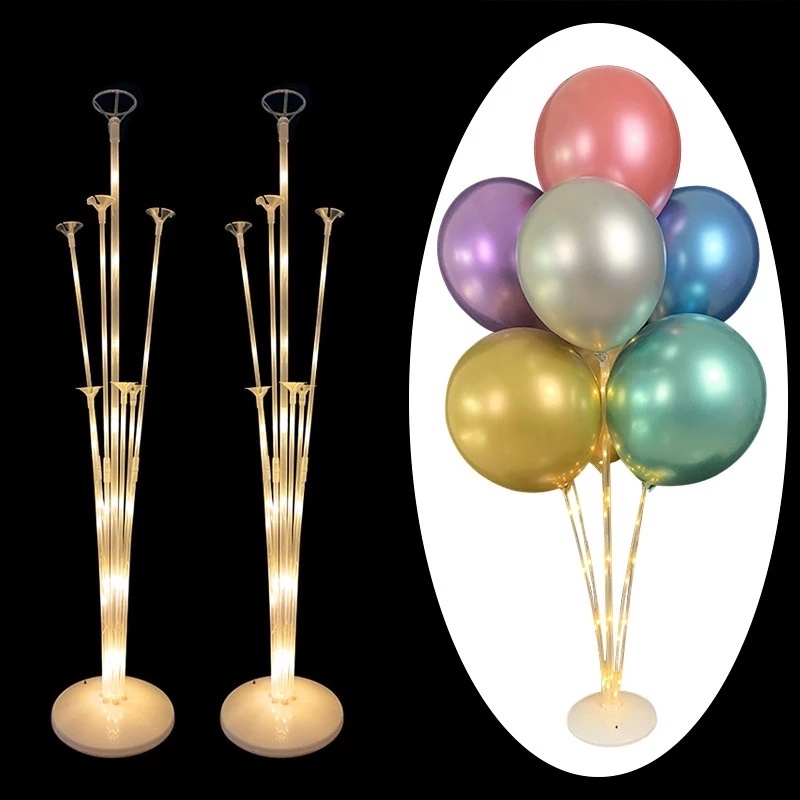 Giá Đỡ Bong Bóng Bằng Nhựa Có Đèn LED Độc Đáo Trang Trí Tiệc Sinh Nhật / Tiệc Cưới